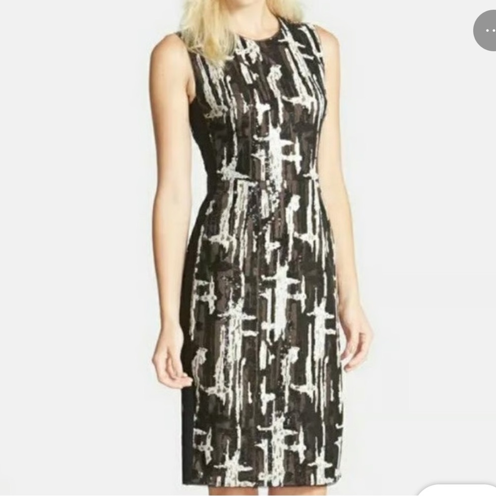 BCBGMaxAzria “Larisa" Sequin Sheath Dress